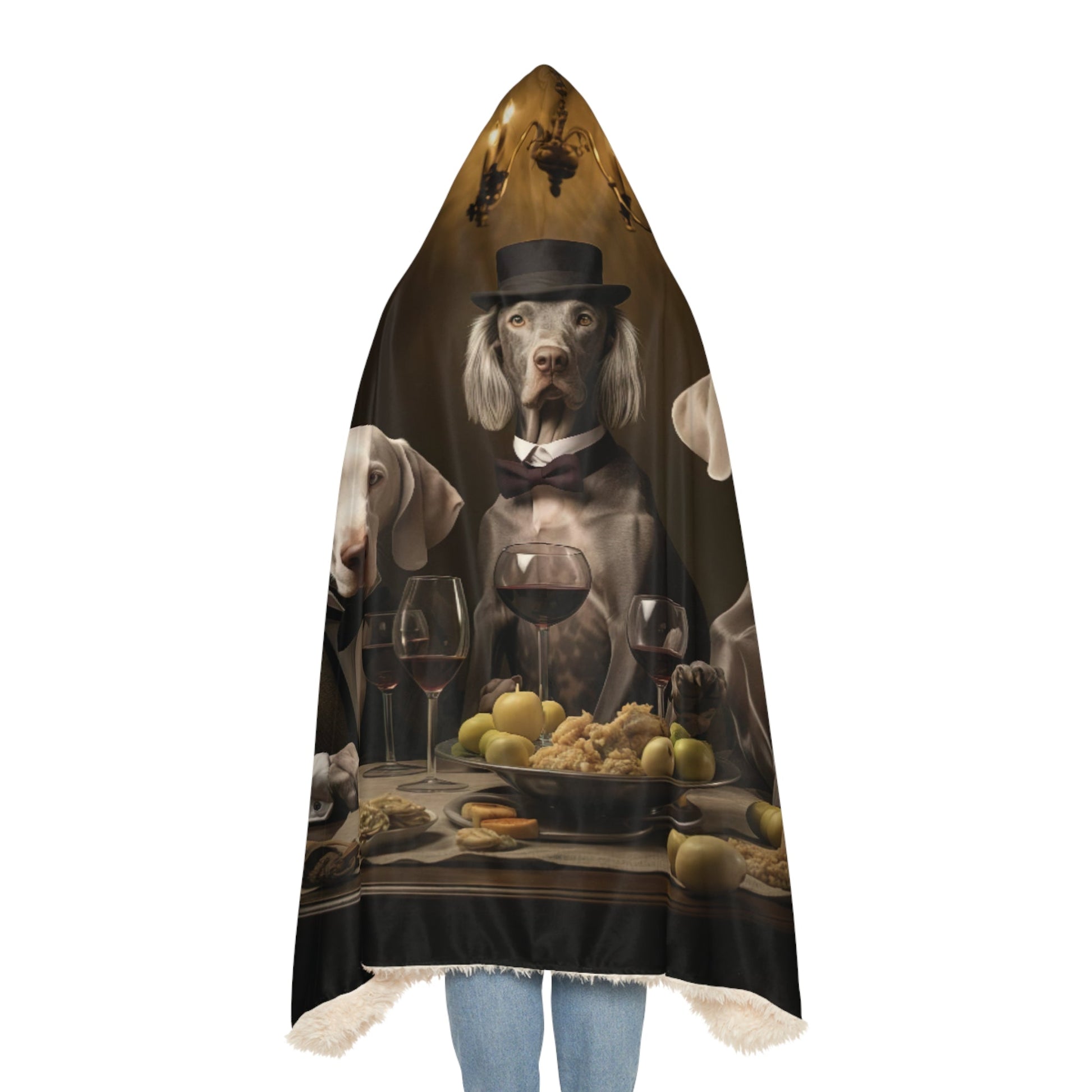 Hooded Blanket - Weimaraner Design - Hobbster