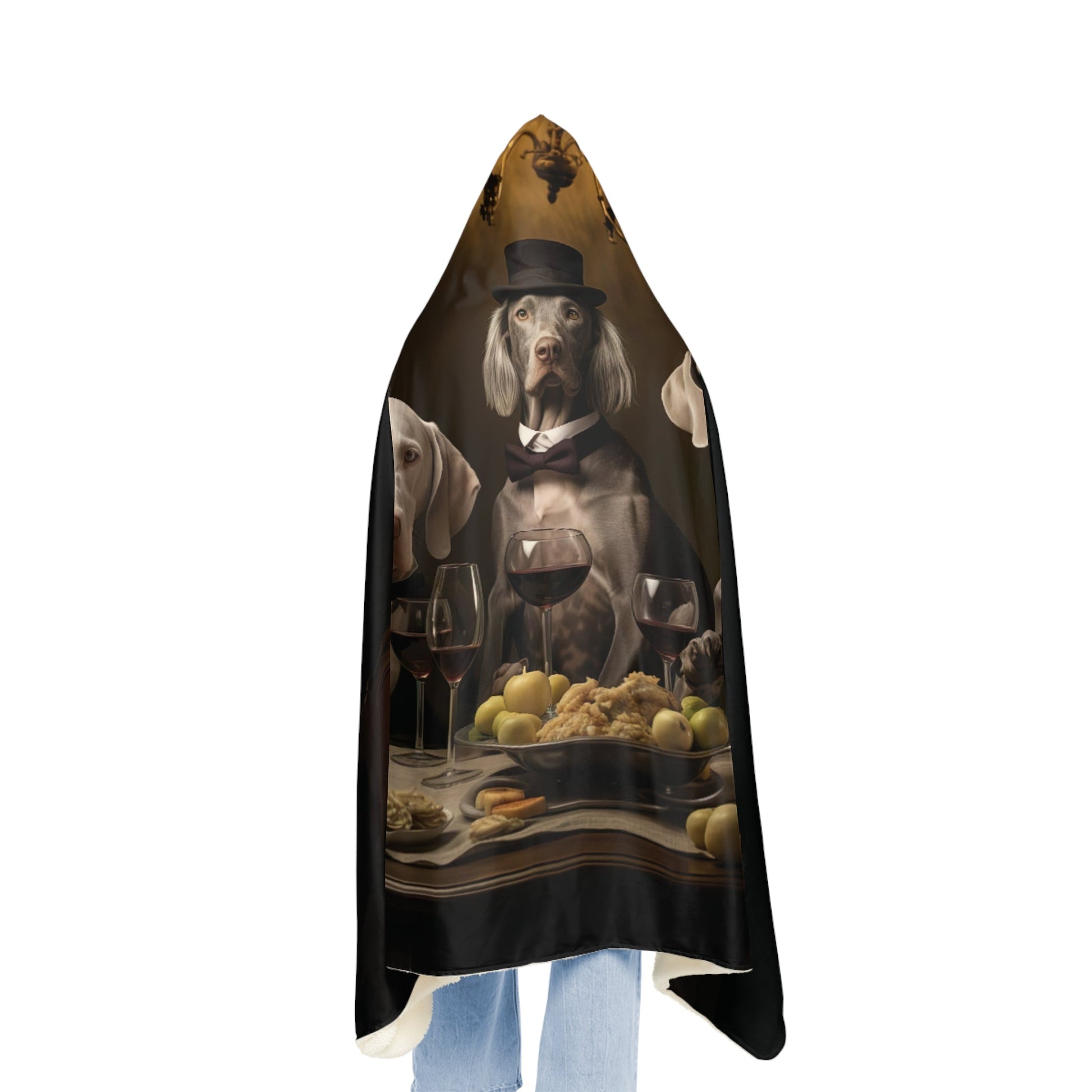 Hooded Blanket - Weimaraner Design - Hobbster
