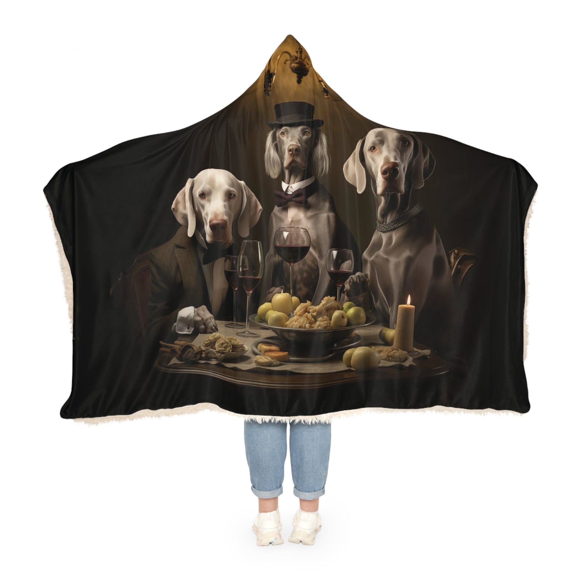 Hooded Blanket - Weimaraner Design - Hobbster