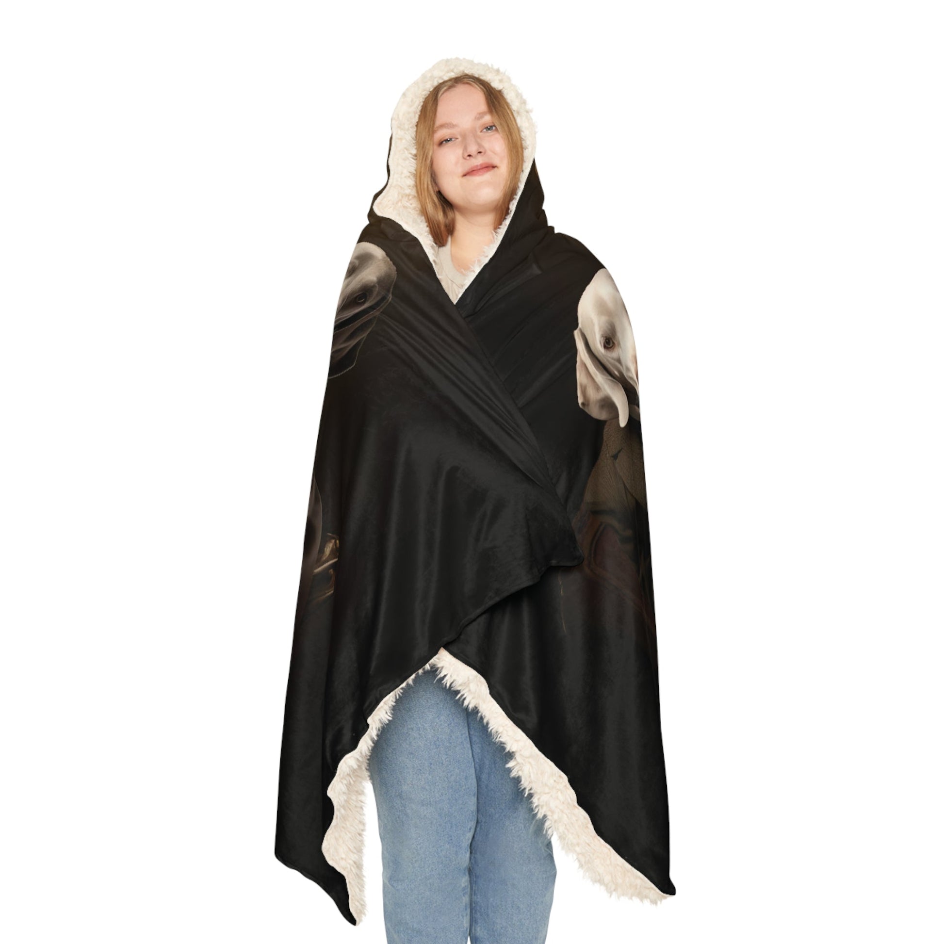 Hooded Blanket - Weimaraner Design - Hobbster