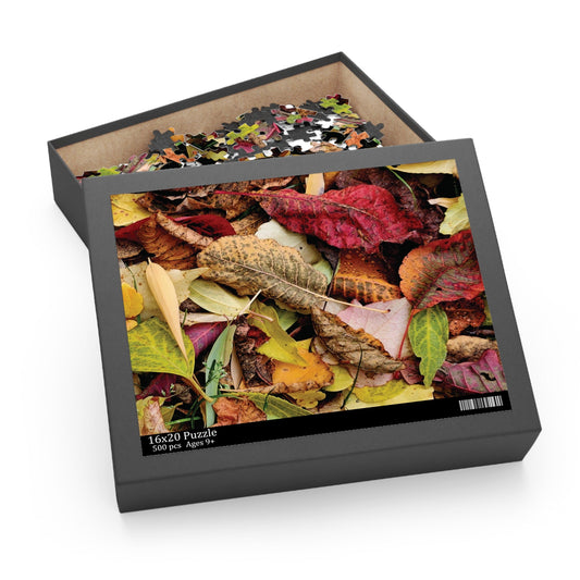 Inspired by Nature Autumn Leaves Jigsaw (120, 252, 500-Piece) - Hobbster