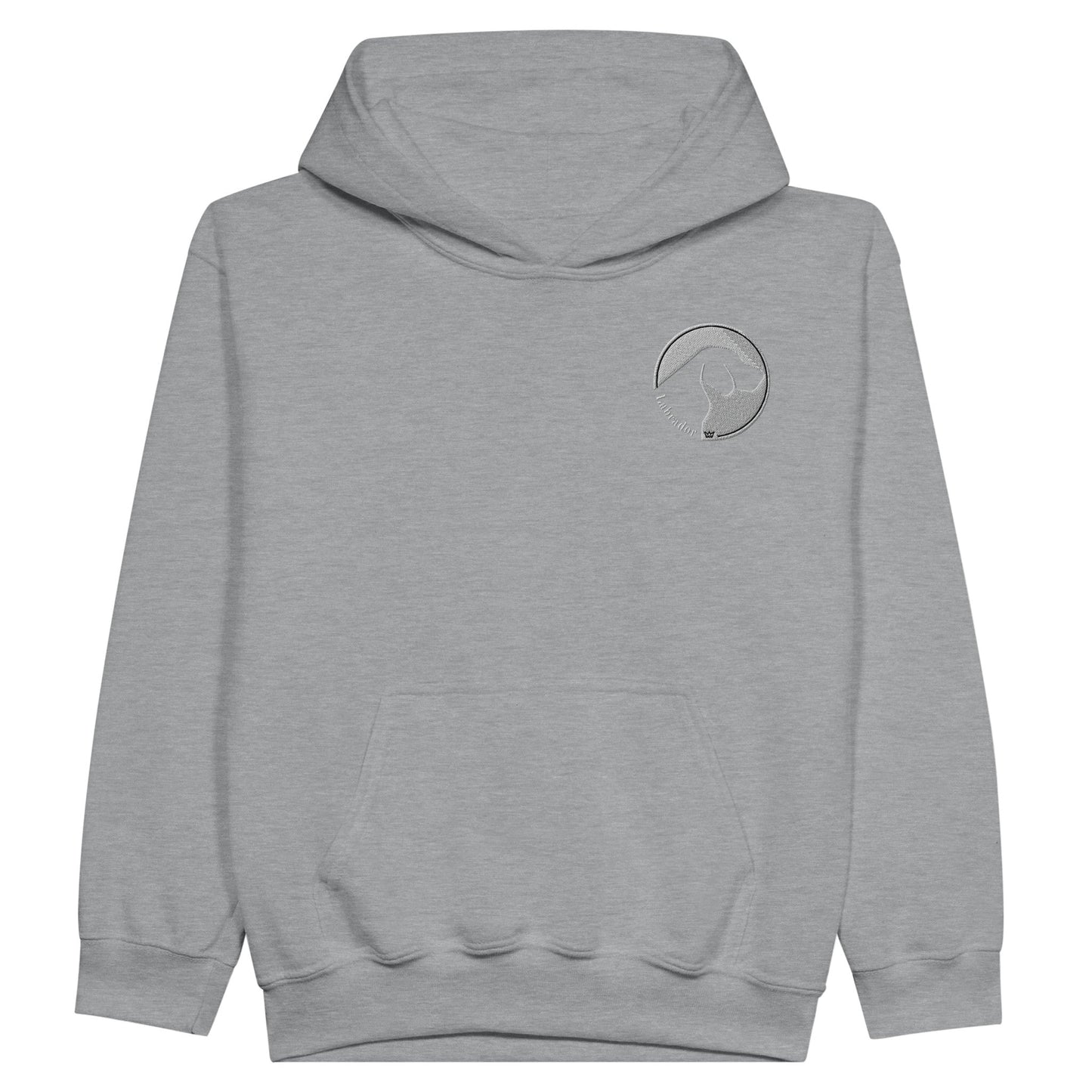 Kids Classic Pullover Hoodie with Embroidered Labrador Logo - Hobbster