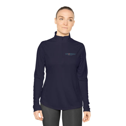 Ladies Quarter-Zip Lone Wolf Sports Pullover - Hobbster