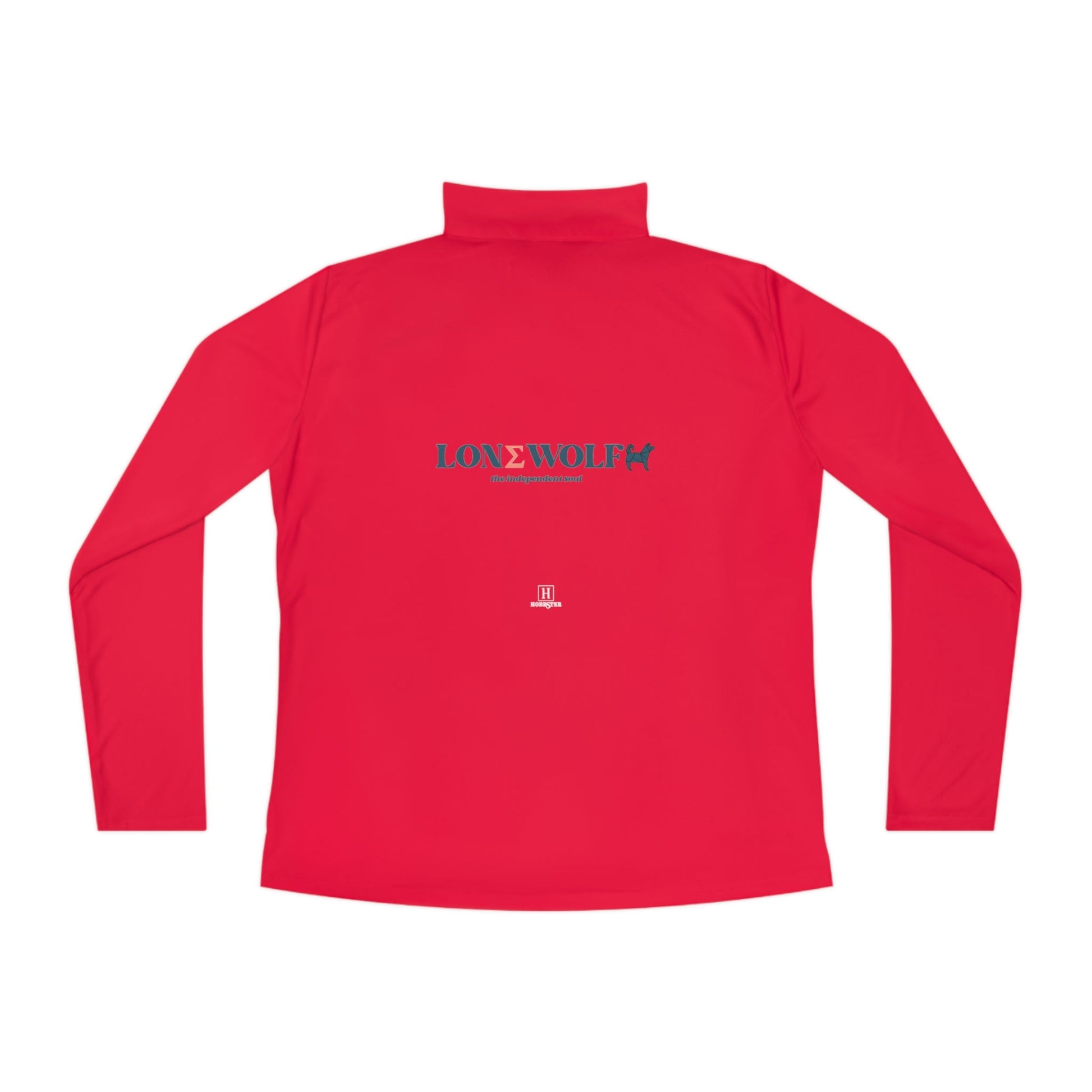 Ladies Quarter-Zip Lone Wolf Sports Pullover - Hobbster