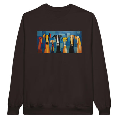 Men's Classic Crewneck Sweatshirt Featuring The Original Dog Pack - Hobbster