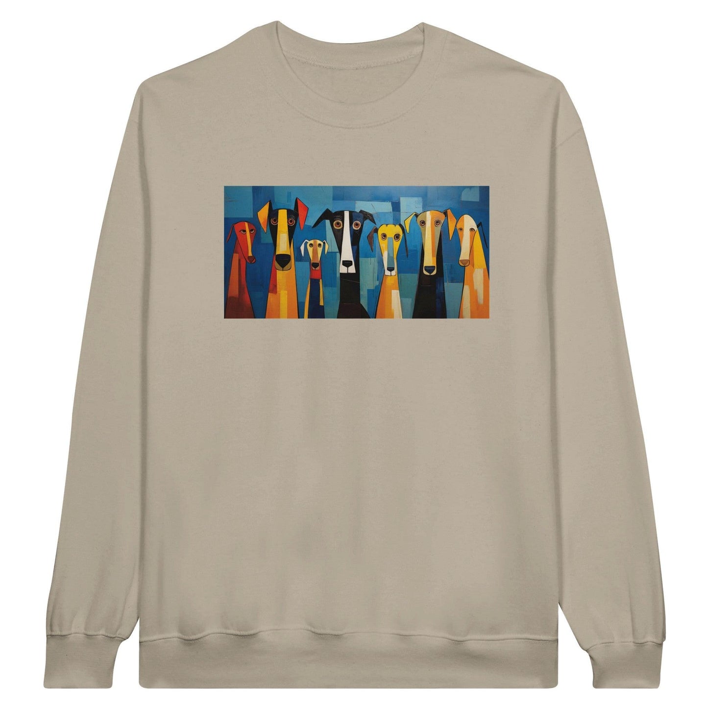 Men's Classic Crewneck Sweatshirt Featuring The Original Dog Pack - Hobbster