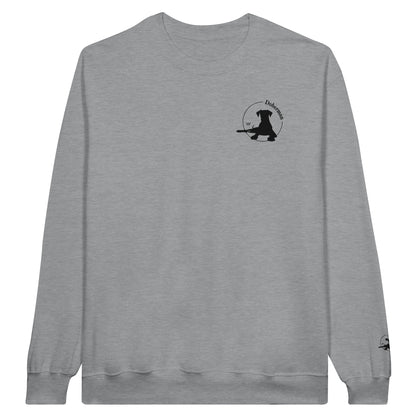 Men's Classic Crewneck Sweatshirt with Embroidered Doberman Logo - Hobbster