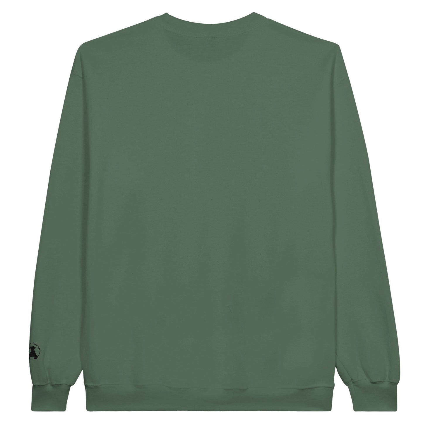 Men's Classic Crewneck Sweatshirt with Embroidered Doberman Logo - Hobbster