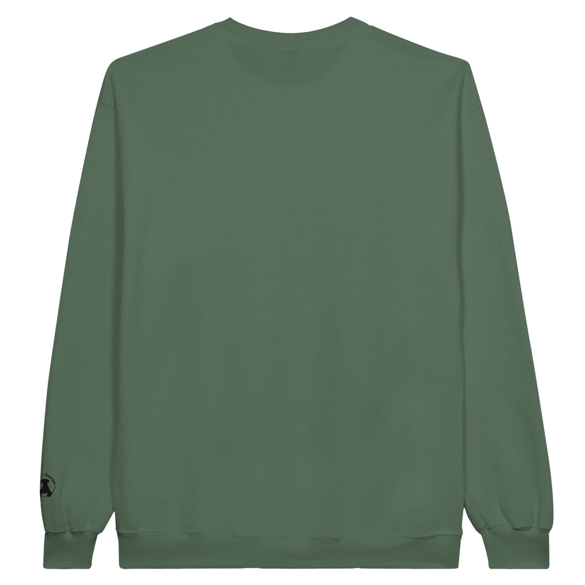 Men's Classic Crewneck Sweatshirt with Embroidered Doberman Logo - Hobbster