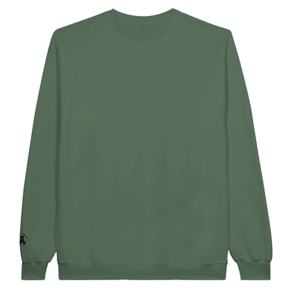 Men's Classic Crewneck Sweatshirt with Embroidered Doberman Logo - Hobbster