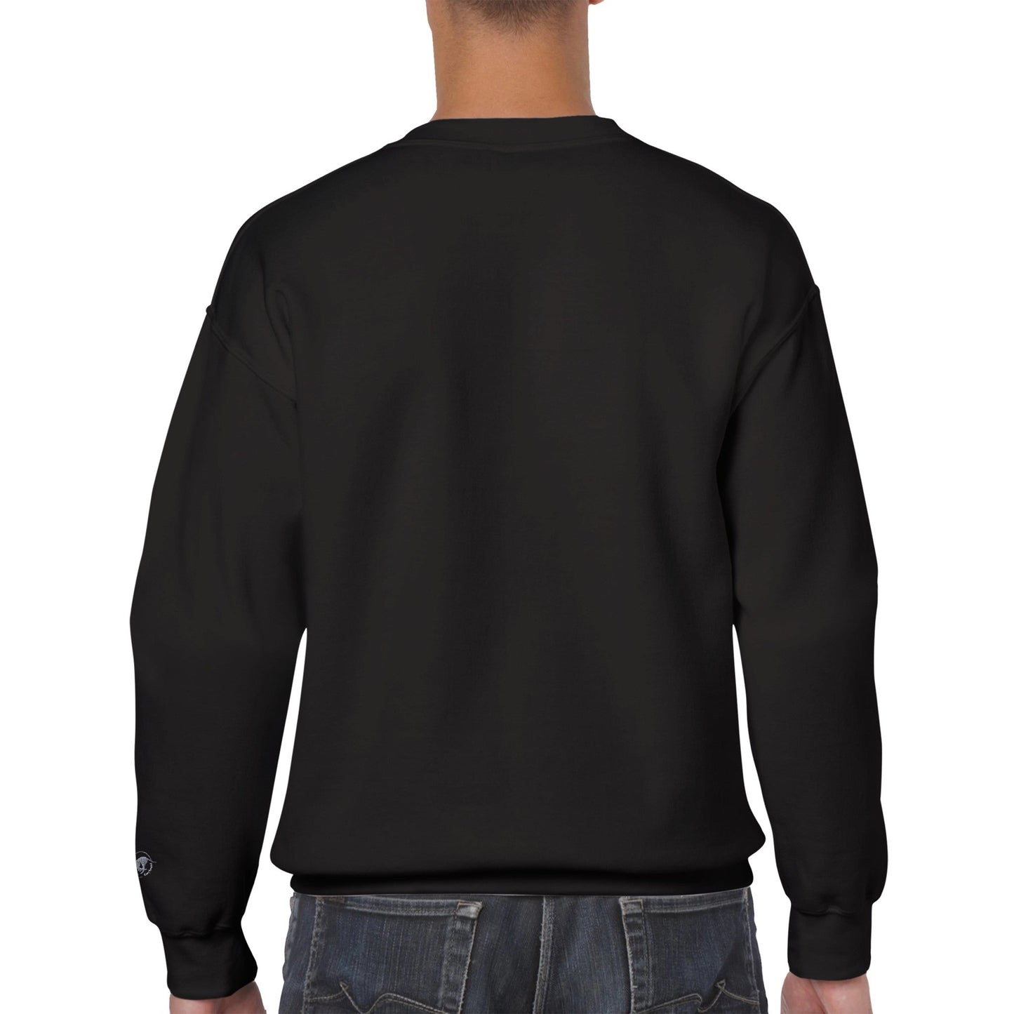 Men's Classic Crewneck Sweatshirt with Embroidered Greyhound Logo - Hobbster