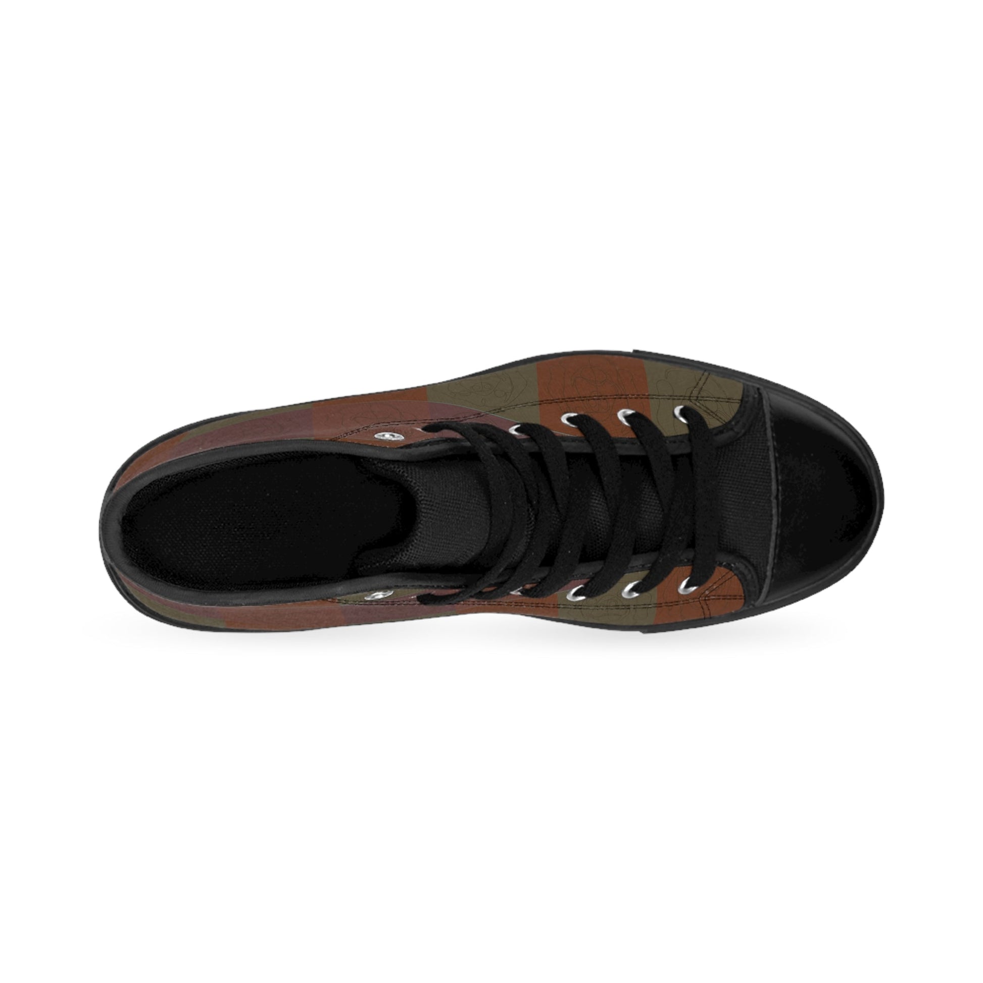 Men's Classic Sneakers featuring a custom design of Rhodesian Ridgebacks [brown] - Hobbster