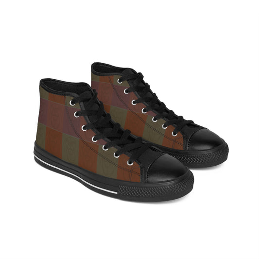 Men's Classic Sneakers featuring a custom design of Rhodesian Ridgebacks [brown] - Hobbster