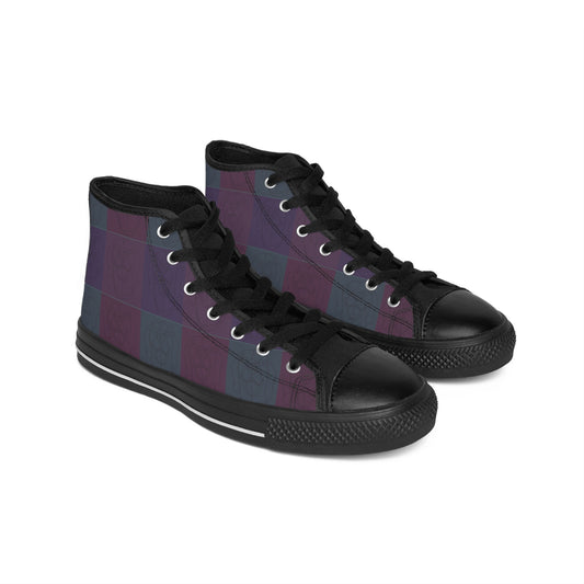 Men's Classic Sneakers featuring a custom design of Rhodesian Ridgebacks [purple] - Hobbster