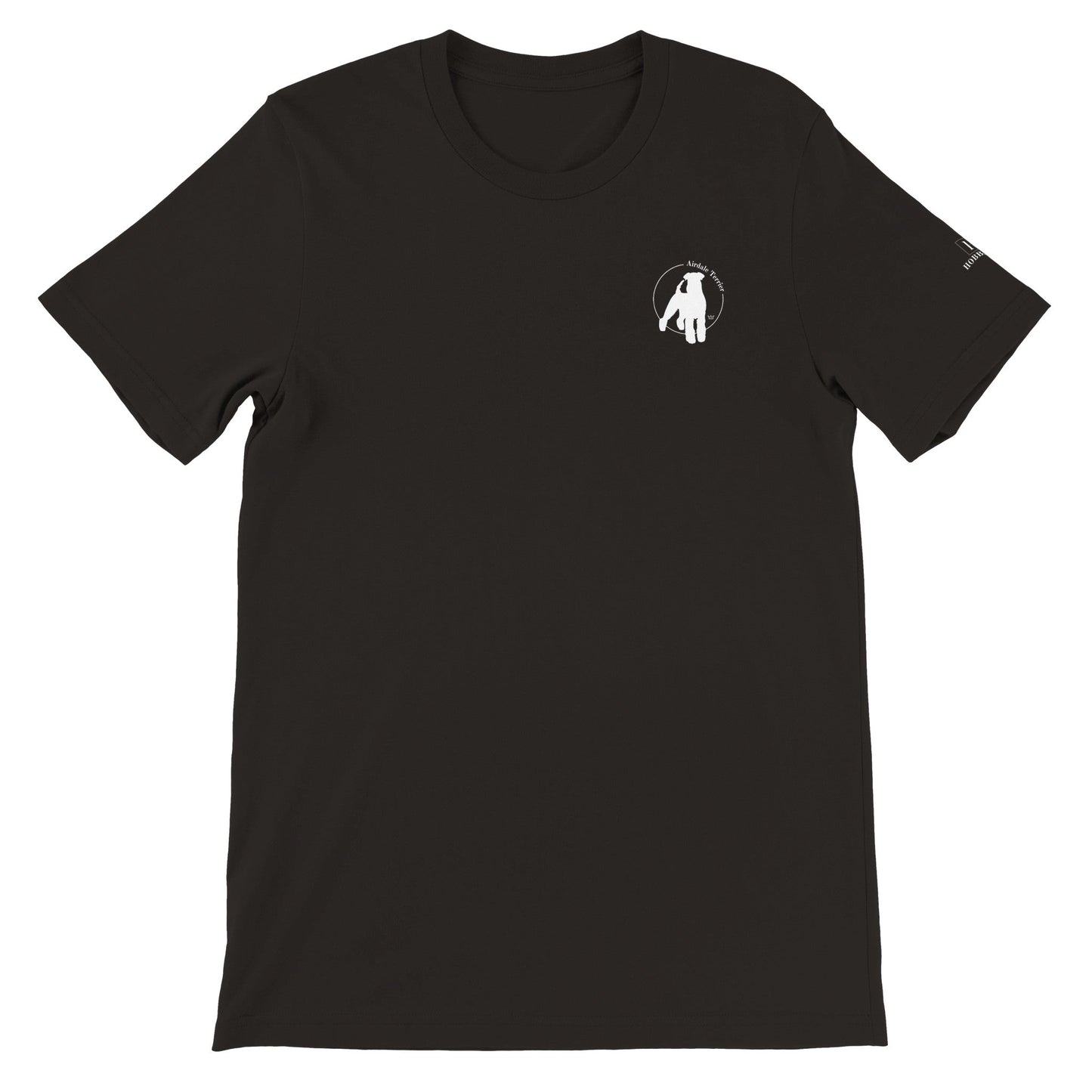 Men's Crewneck T-shirt with Airedale Terrier Logo - Hobbster
