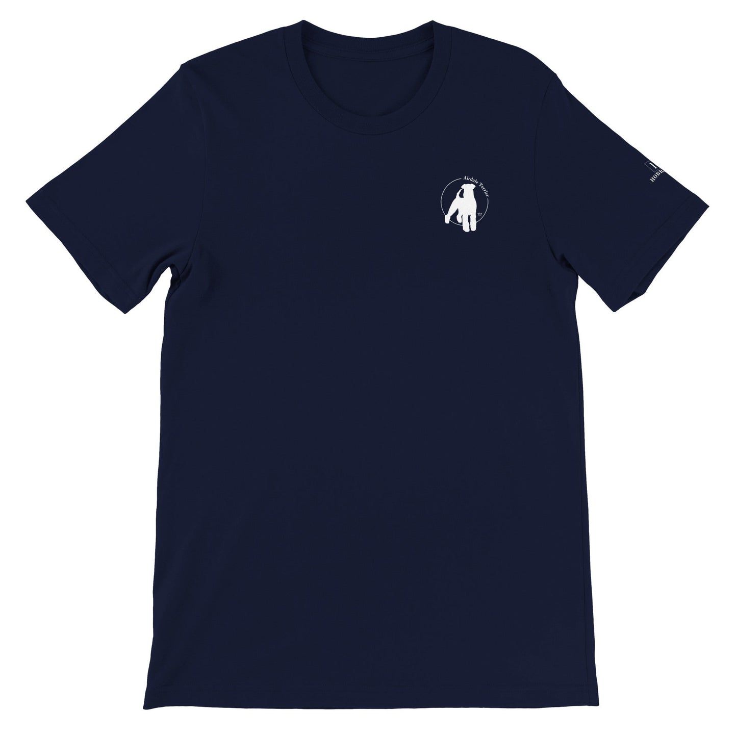 Men's Crewneck T-shirt with Airedale Terrier Logo - Hobbster