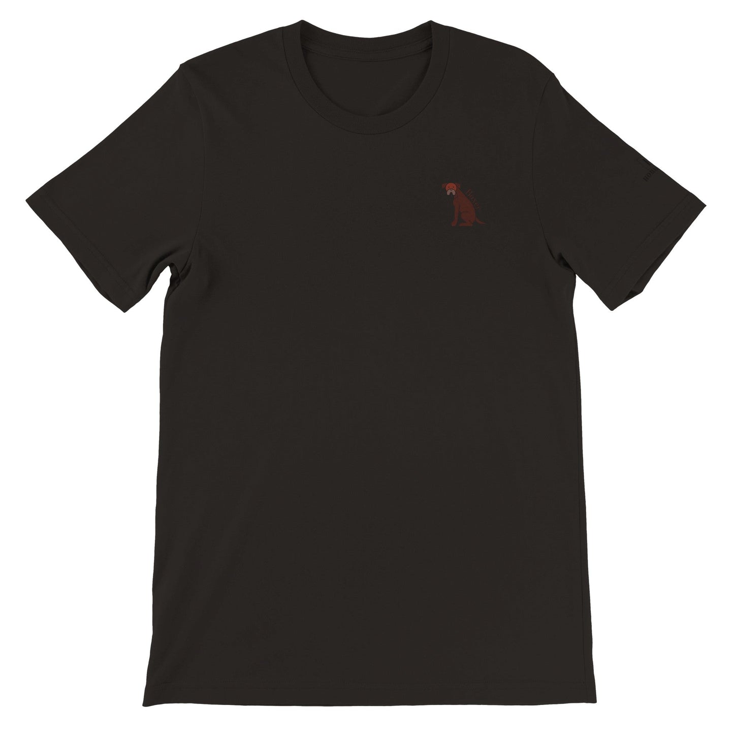 Men's Crewneck T-shirt with Boxer dog logo - Hobbster