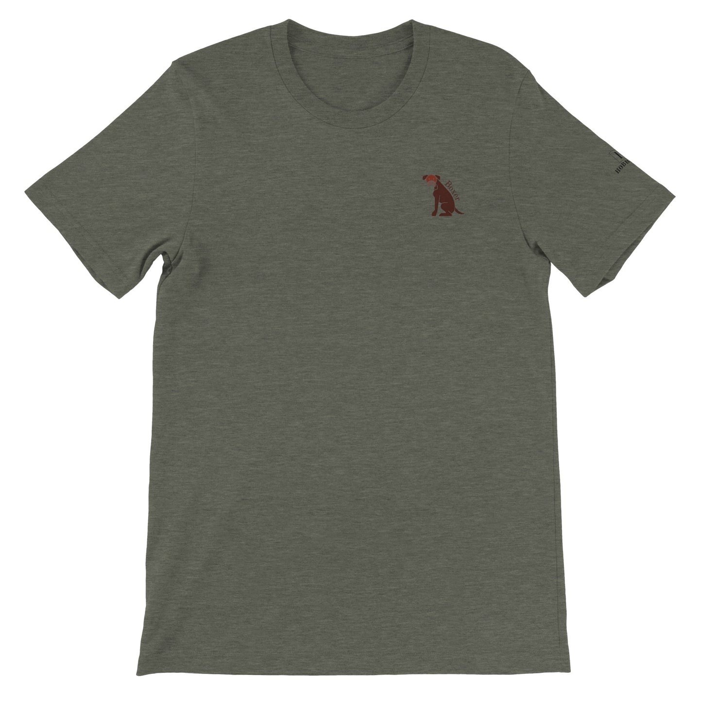 Men's Crewneck T-shirt with Boxer dog logo - Hobbster