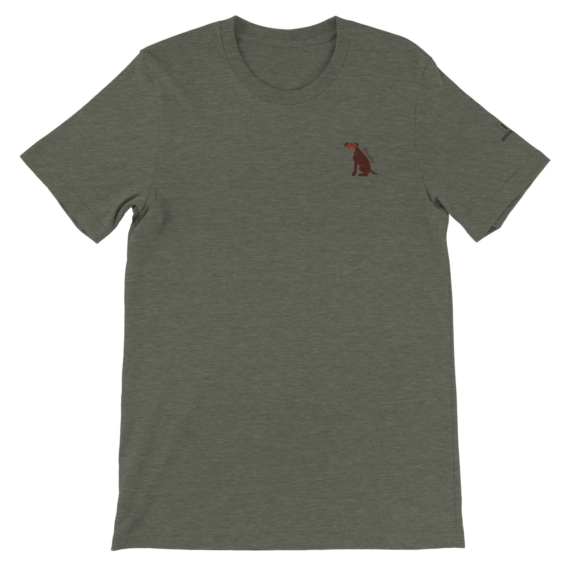 Men's Crewneck T-shirt with Boxer dog logo - Hobbster
