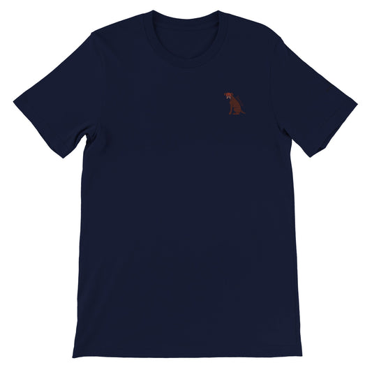 Men's Crewneck T-shirt with Boxer dog logo - Hobbster