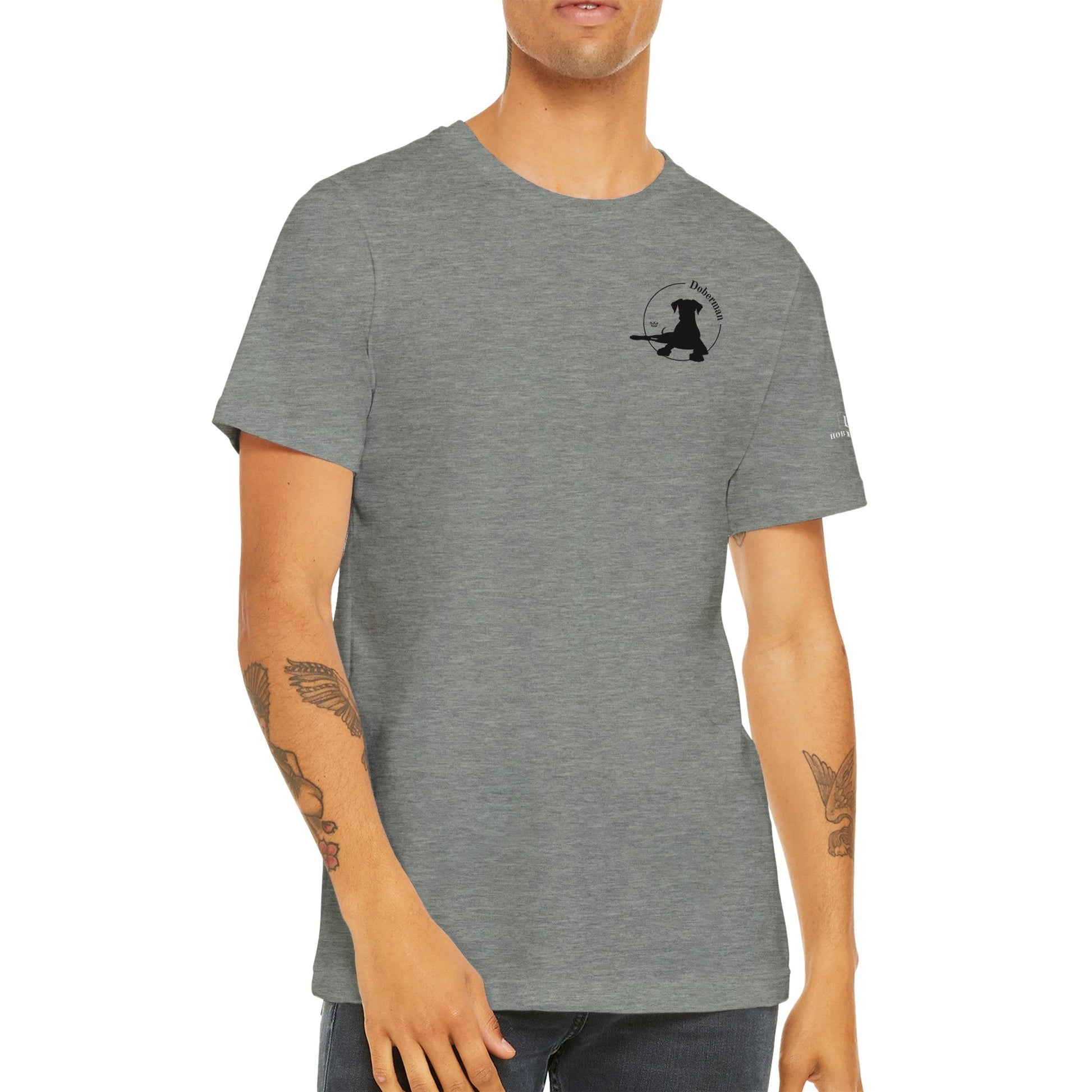 Men's Crewneck T-shirt with Doberman logo - Hobbster