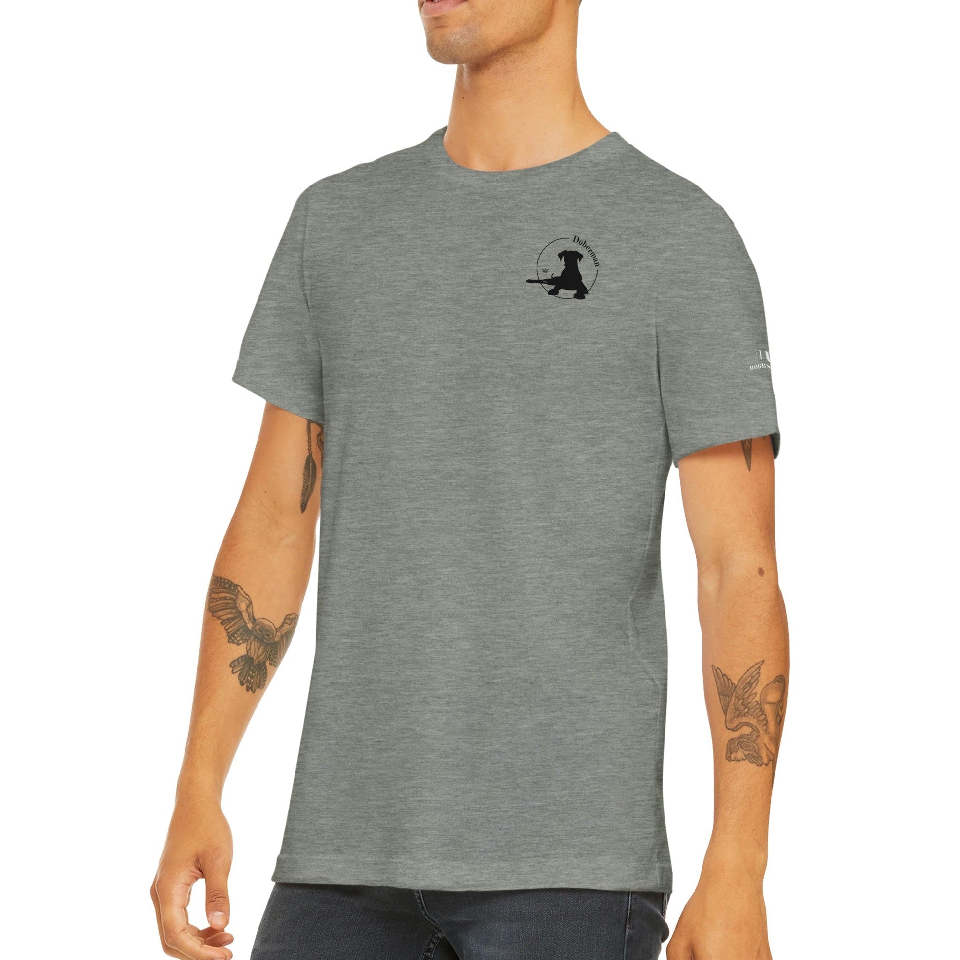Men's Crewneck T-shirt with Doberman logo - Hobbster
