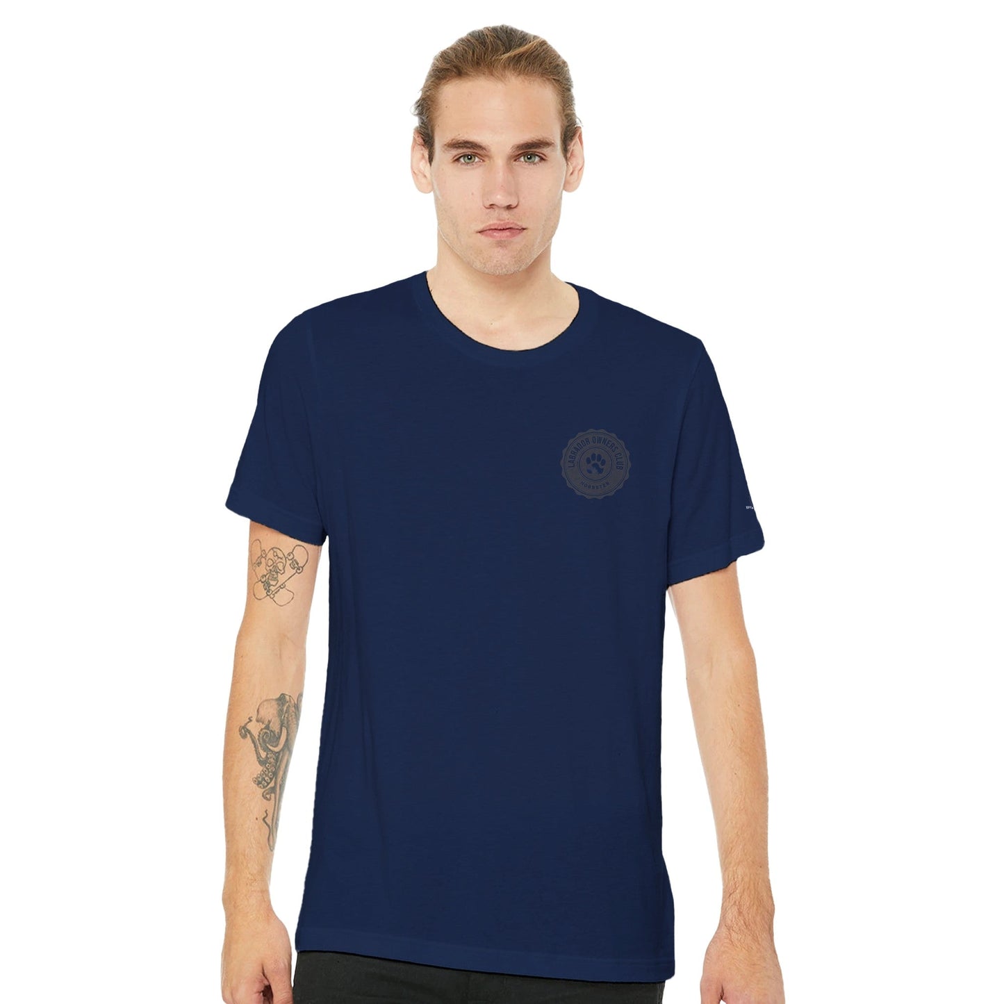 Men's Premium Labrador Owners Club T-shirt ft. Rounded Badge Logo - Hobbster