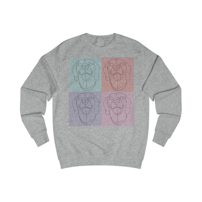 Men's Sweatshirt with custom Rhodesian Ridgeback tile design - Hobbster