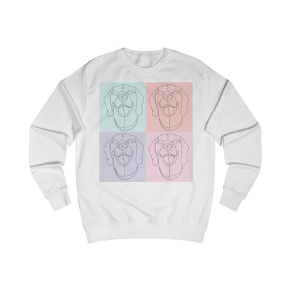 Men's Sweatshirt with custom Rhodesian Ridgeback tile design - Hobbster
