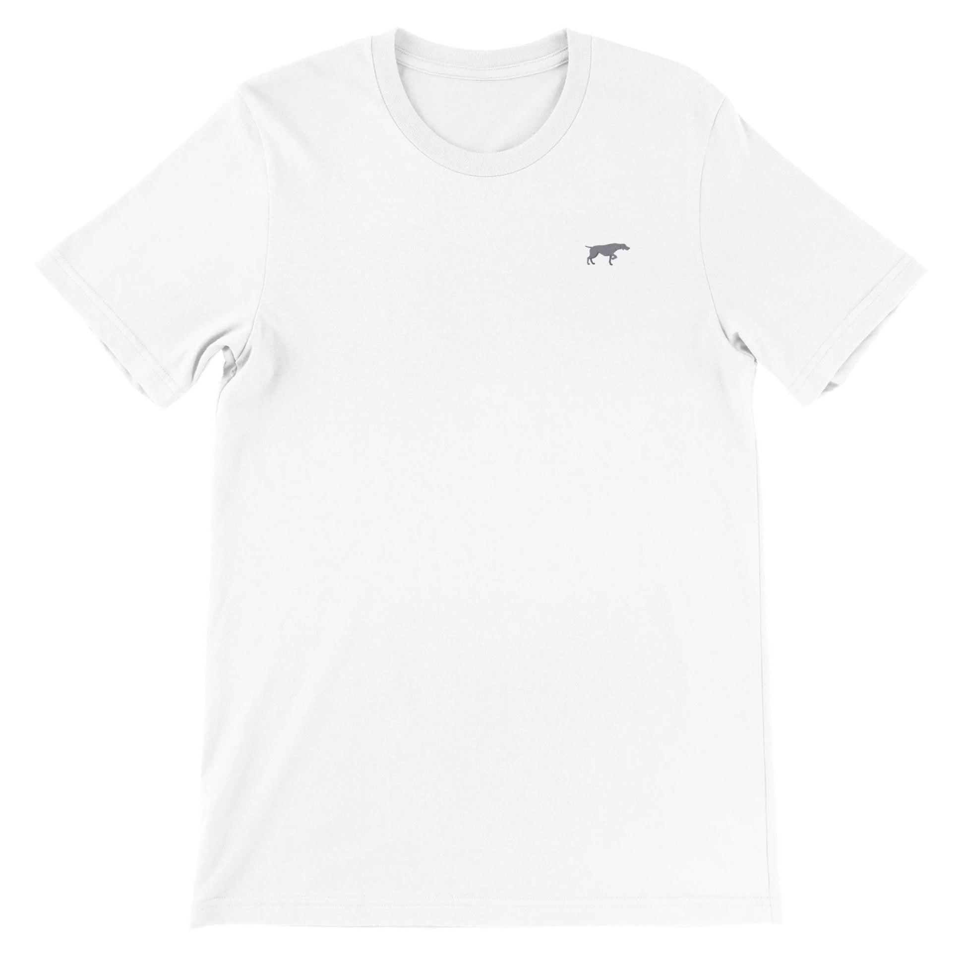 Men's Unisex Crewneck T-shirt with Weimaraner dog logo - Hobbster