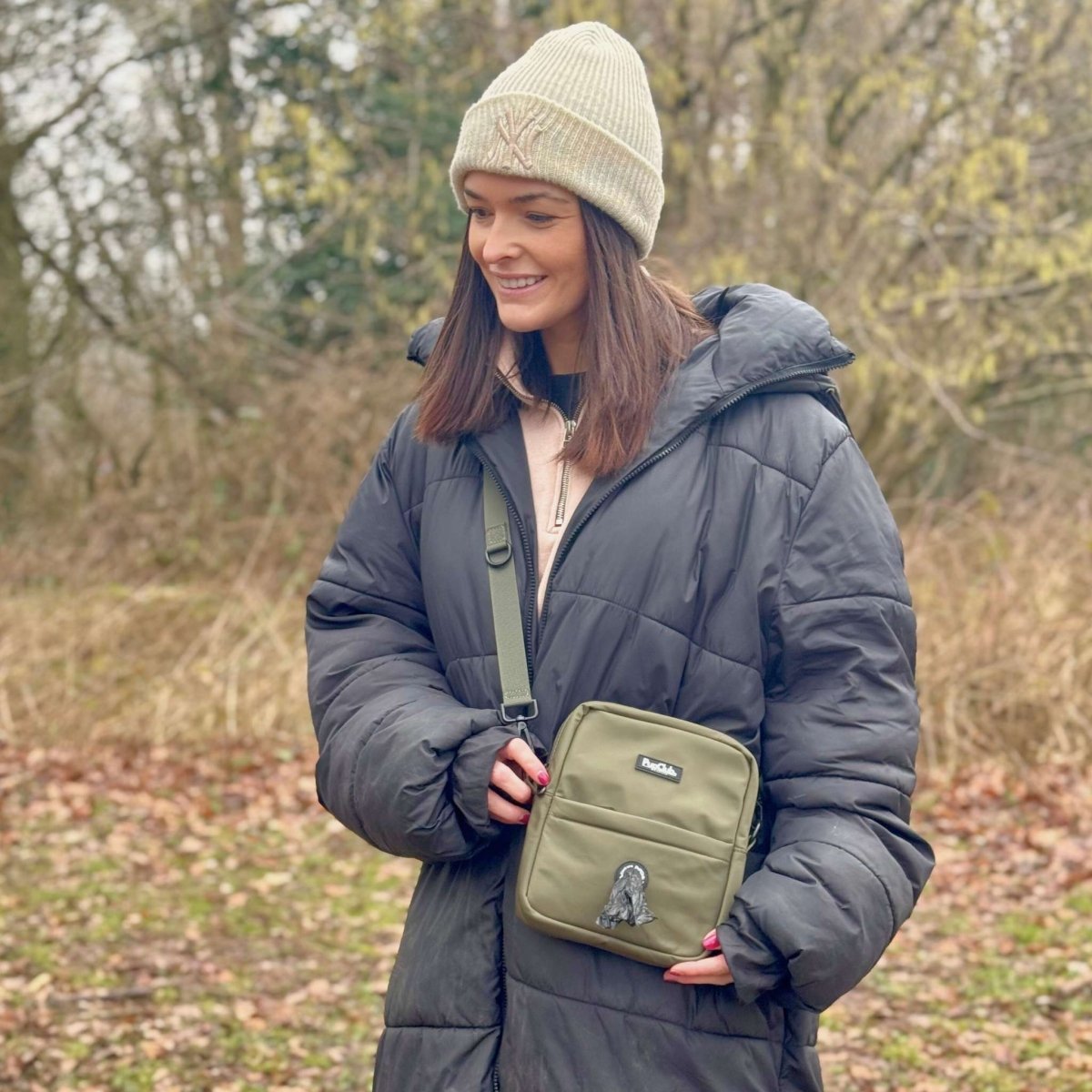 Mini Dog Walking Bag - Khaki Green - Hobbster