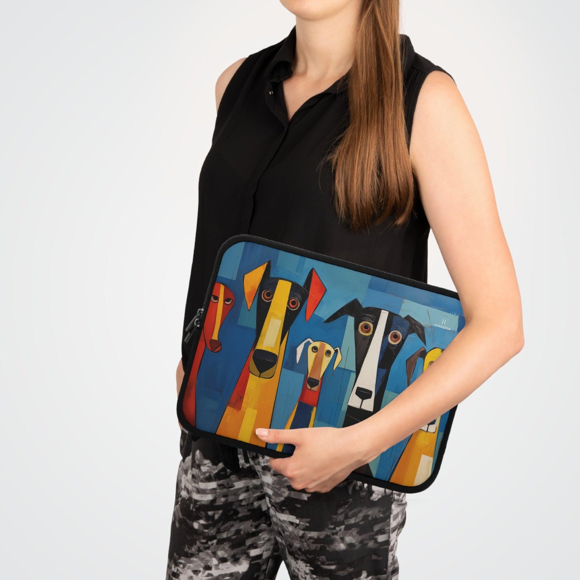 Neoprene Laptop Sleeve Featuring The Original Dog Pack Design - Hobbster