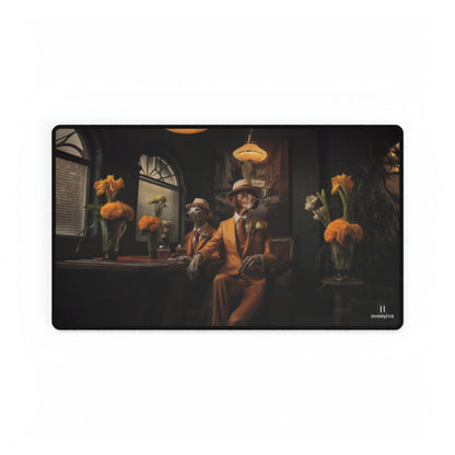 Non-slip Desk Mat Featuring Art Deco Greyhound Design - Hobbster