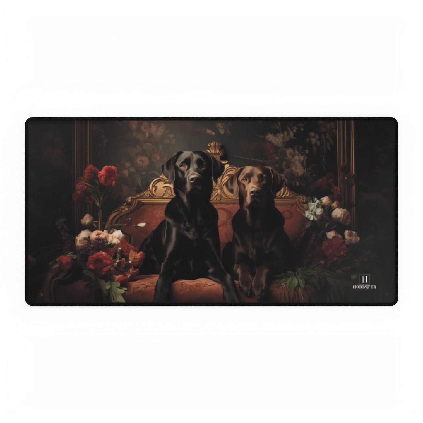 Non-slip Desk Mat Featuring Art Deco Labradors Design - Hobbster