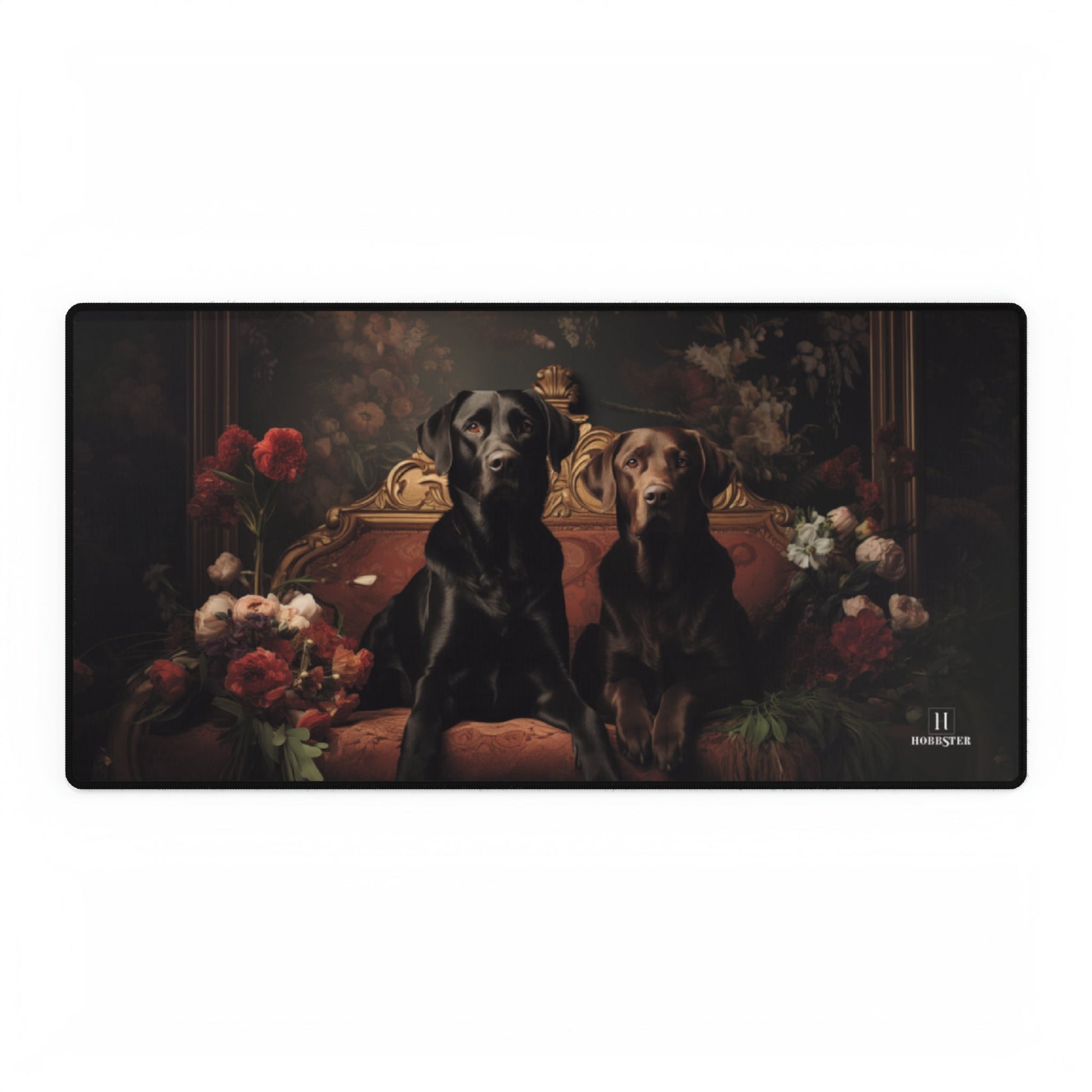Non-slip Desk Mat Featuring Art Deco Labradors Design - Hobbster
