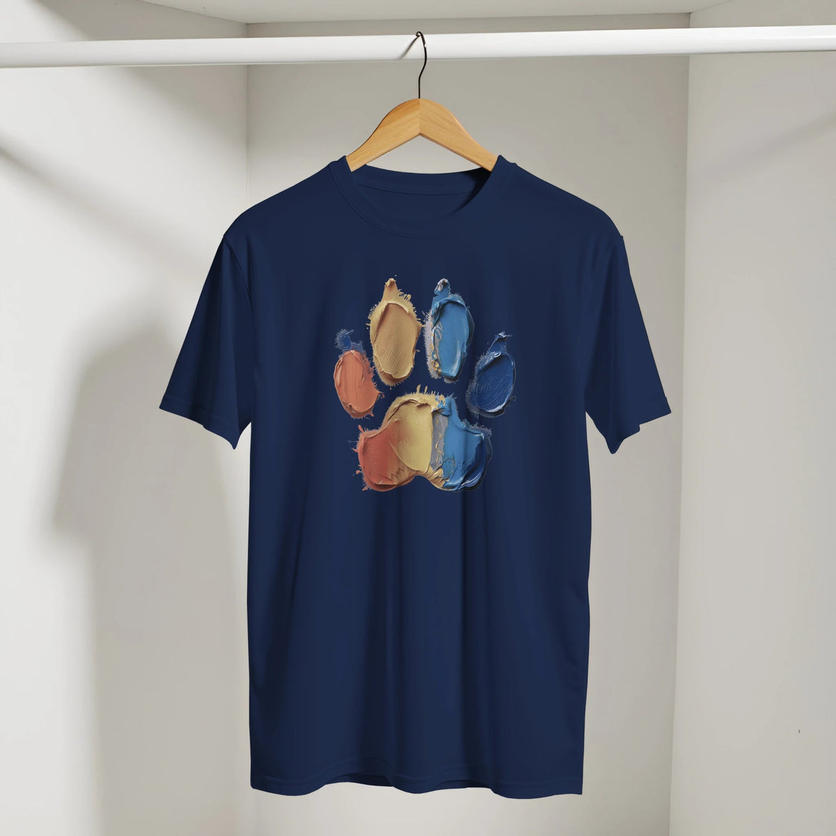 Paint Paw Print Crewneck Women's T-shirt - Hobbster