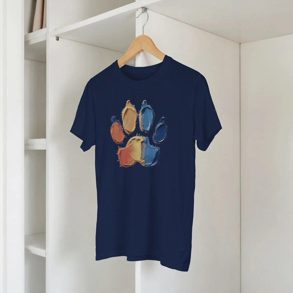 Paint Paw Print Crewneck Women's T-shirt - Hobbster