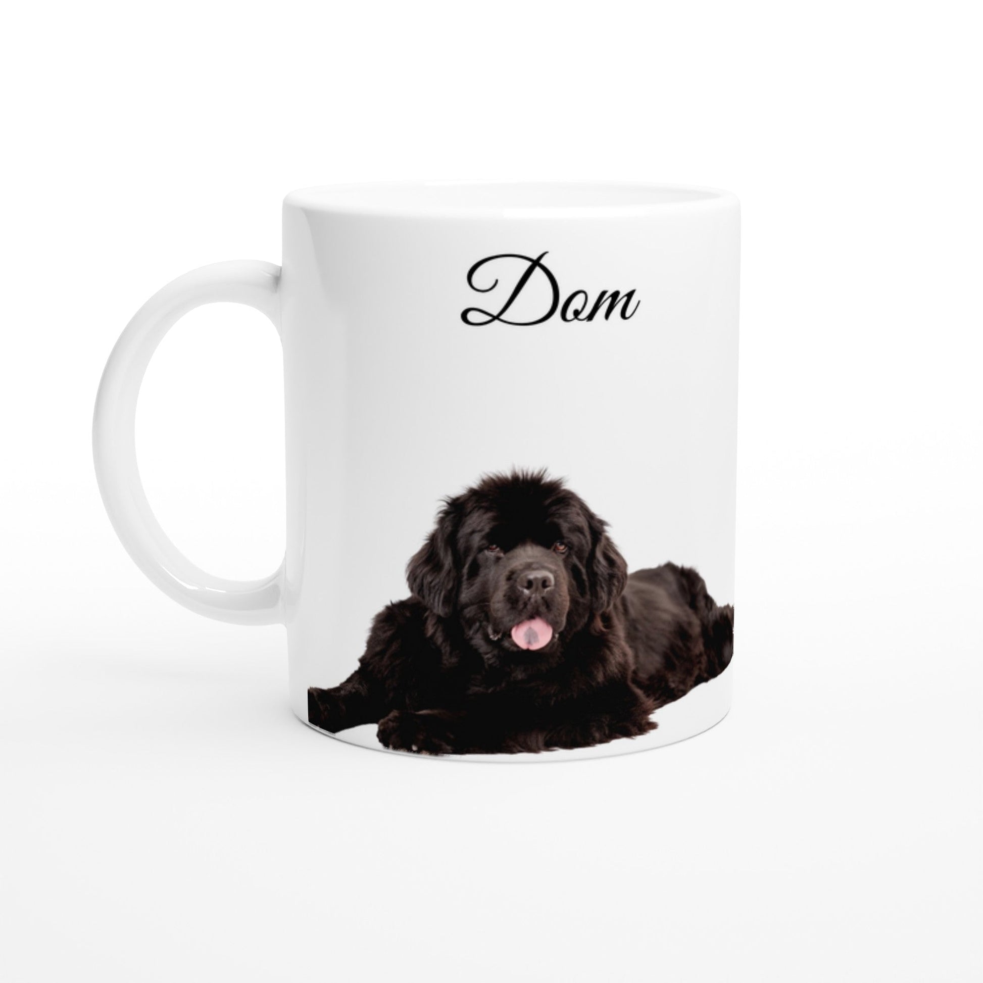 Personalised 11 0z Ceramic Mug | Add Your Own Photo To One Side, Fixed Newfoundland Owners Club On Other Side - Hobbster
