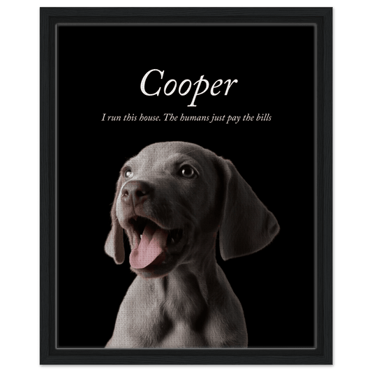 Personalised Dog Portrait [dark background] - Hobbster
