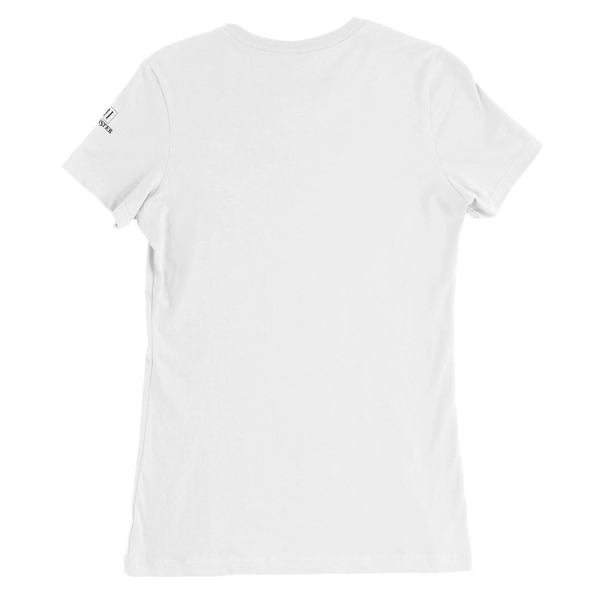 Premium Women's Crewneck T-shirt featuring a boxer dog logo - Hobbster
