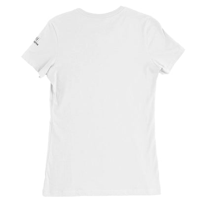 Premium Women's Crewneck T-shirt featuring a boxer dog logo - Hobbster