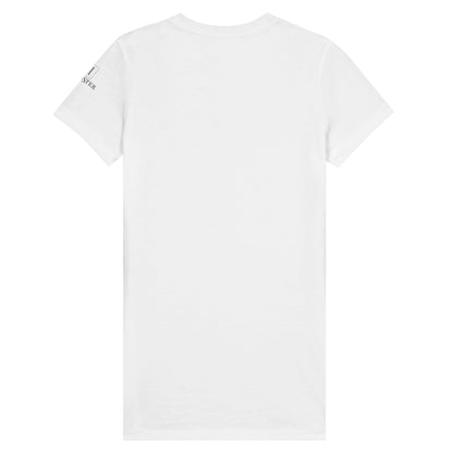Premium Women's Crewneck T-shirt featuring Cottage Core Style Dogs Running Free Design - Hobbster
