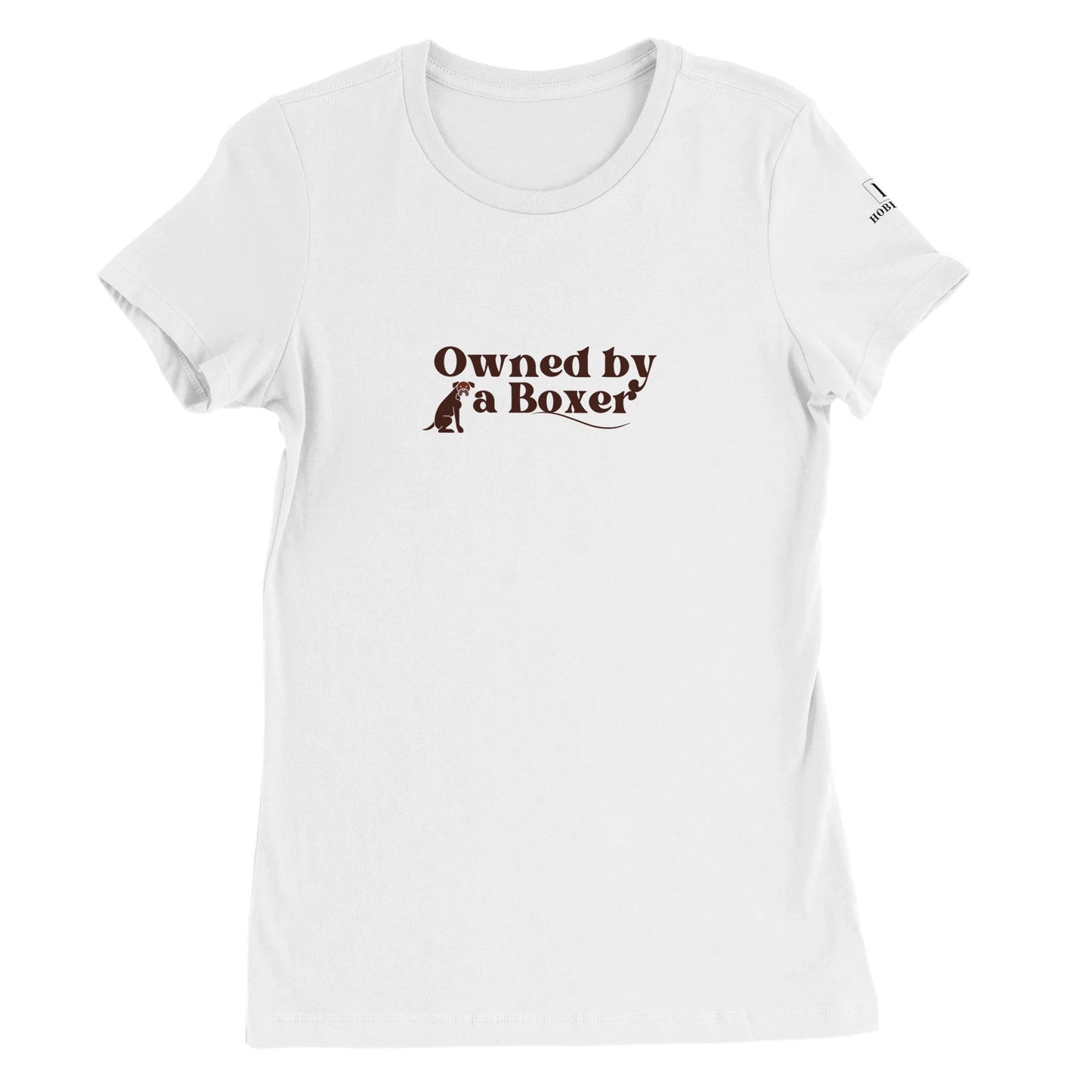 Premium Women's Crewneck T-shirt with Boxer dog slogan - Hobbster
