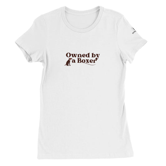Premium Women's Crewneck T-shirt with Boxer dog slogan - Hobbster