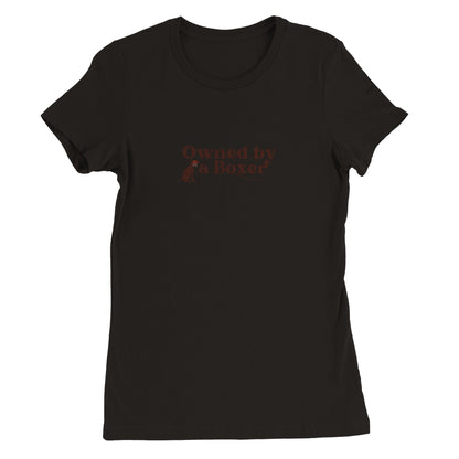 Premium Women's Crewneck T-shirt with Boxer dog slogan - Hobbster