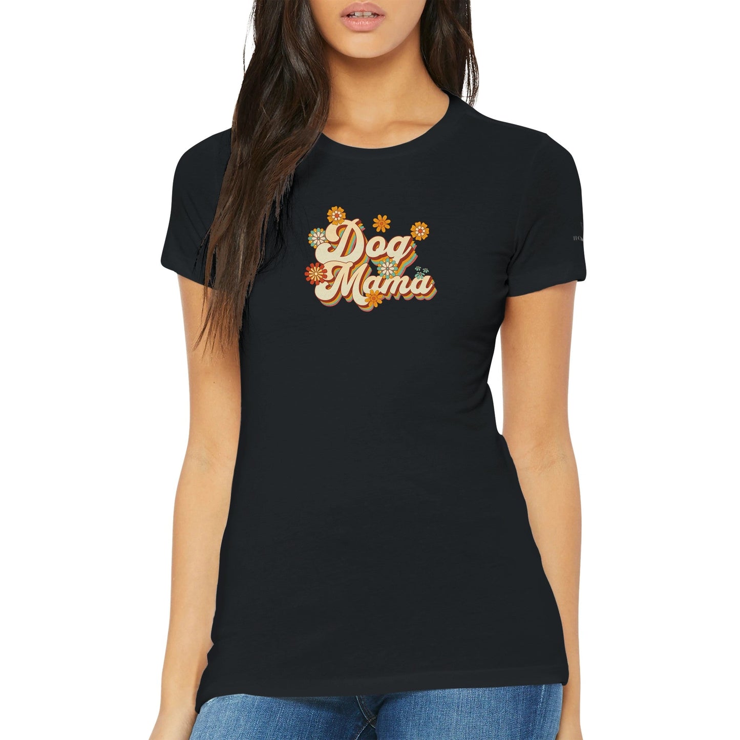 Premium Women's Dog Mama Crewneck T-shirt - Hobbster