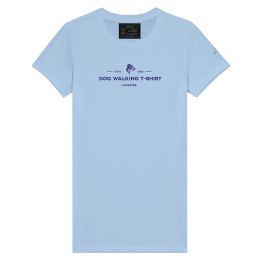 Premium Women's Dog Walking Crewneck T-shirt - Hobbster