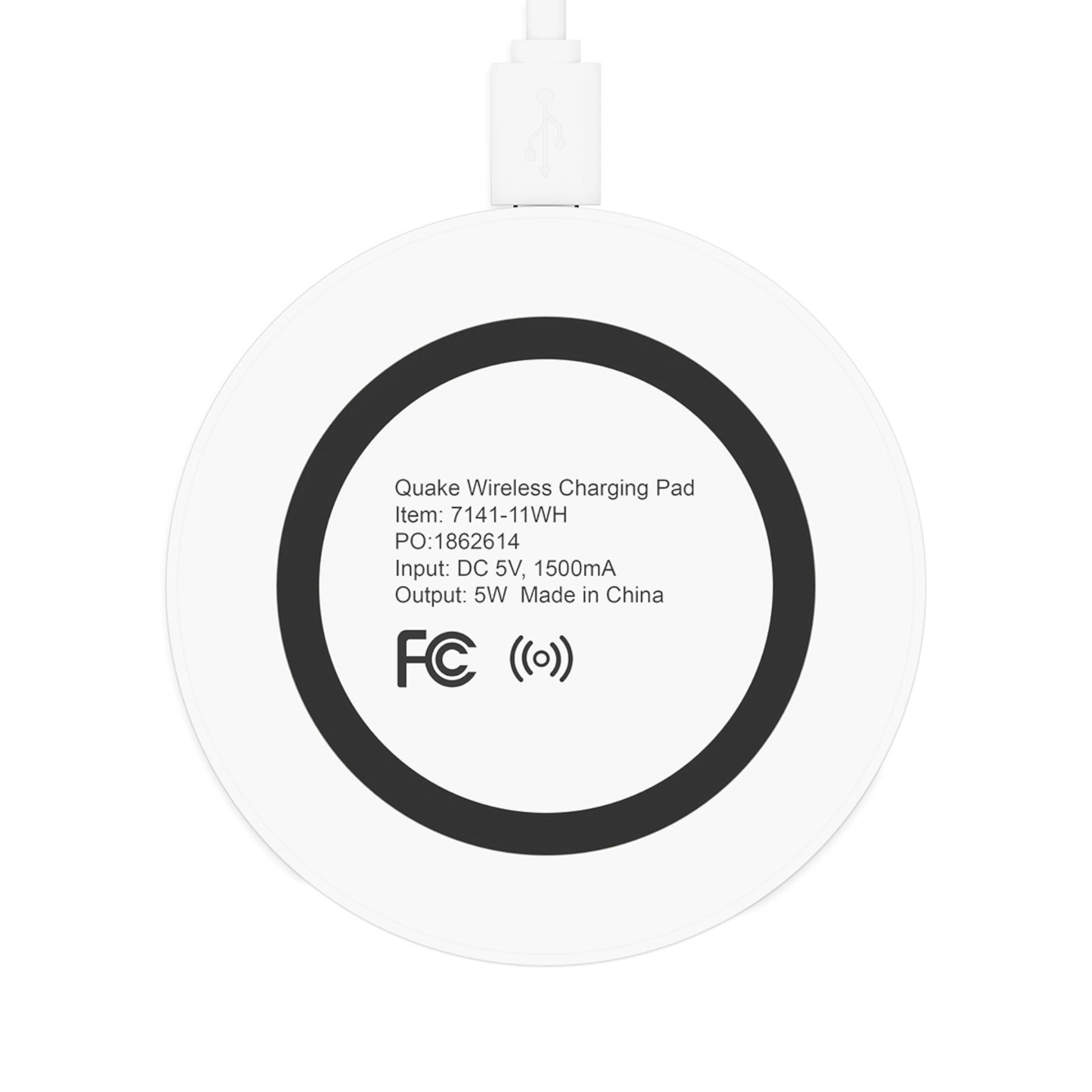 Quake Wireless 5W Charging Pad featuring Art Deco Doberman design [2.7"w x 0.33"h] - Hobbster