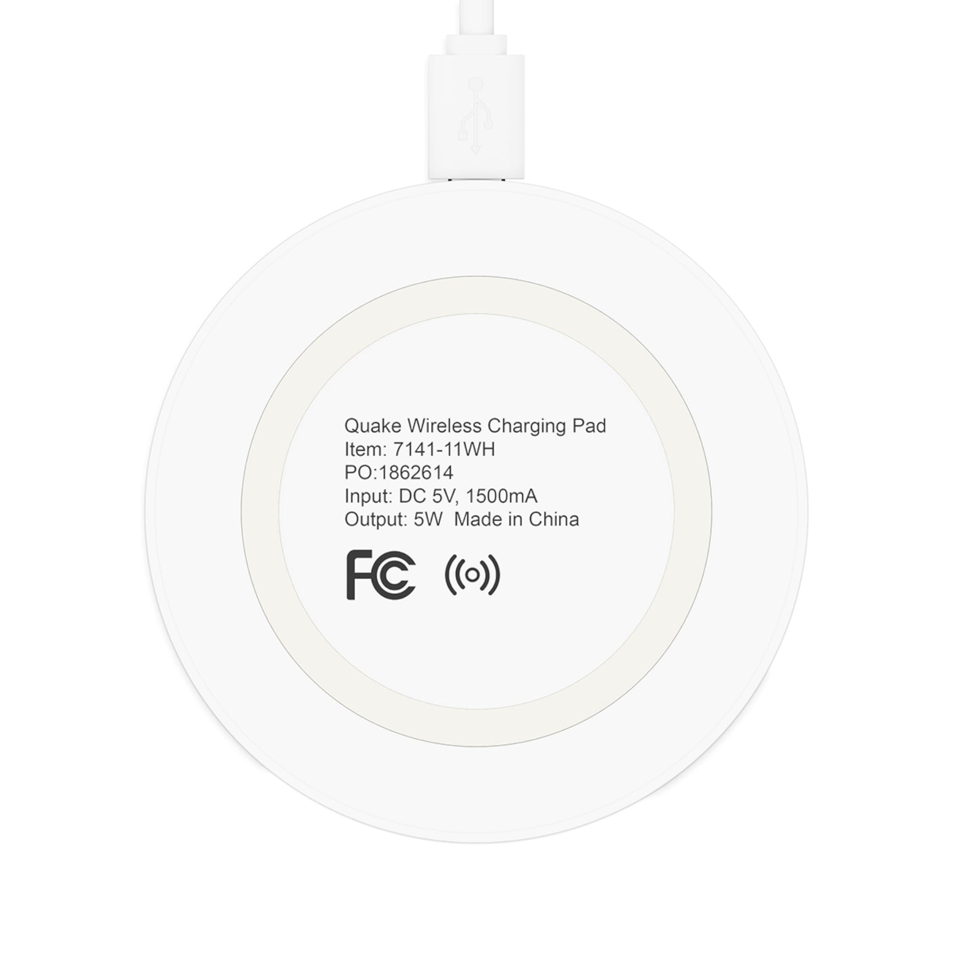 Quake Wireless 5W Charging Pad featuring Art Deco Doberman design [2.7"w x 0.33"h] - Hobbster