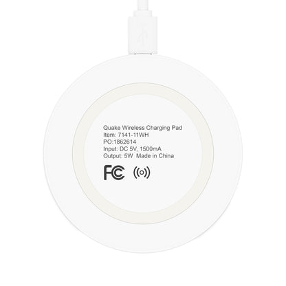 Quake Wireless 5W Charging Pad featuring Art Deco Doberman design [2.7"w x 0.33"h] - Hobbster
